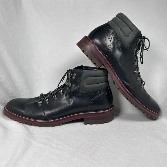 Johnston & Murphy J&M 1850 Boots Karnes Alpine Mens 11 M Black Leather 20-7677 - Picture 7 of 12